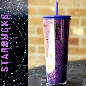 Starbucks Halloween Tumbler 2020 Purple Black Cat Venti NWT